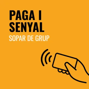 Paga y señal Cena de grupo